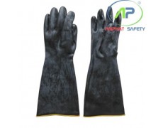Găng tay công nghiệp chịu axit và kiềm nhẹ màu đen size L 40cm